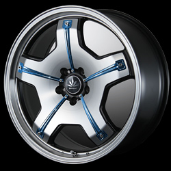 20x8.5J-5H (ブルークロームプレート装着・銘板ロゴタイプ)