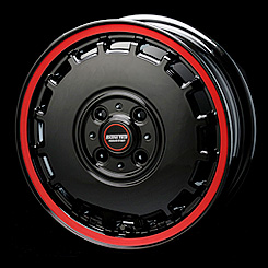 14×4.5J-4H ブラックレッドライン