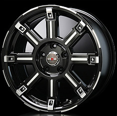  17x7.5J-5H Black Polish